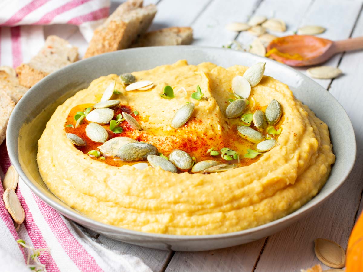 Pumpkin Hummus cu dovleac