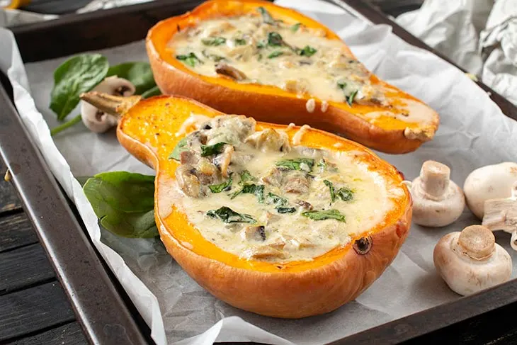 creamy Stuffed Butternut Squash 