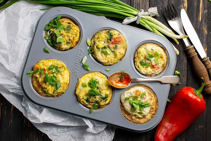 eggless bites in a muffin tray