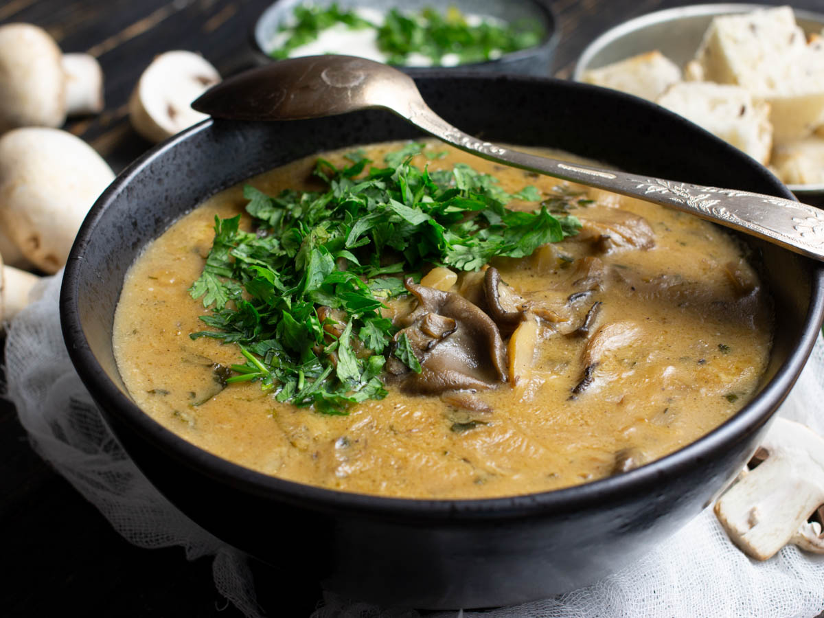 Mixed Mushroom Soup Recipe