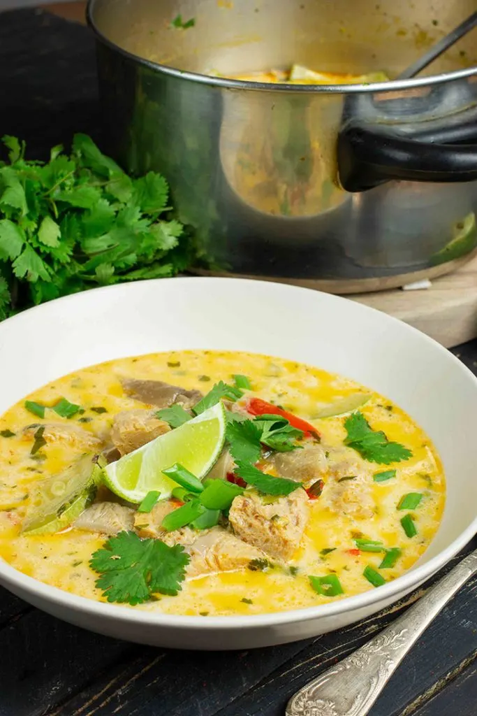 Coconut curry chicken soup recipe