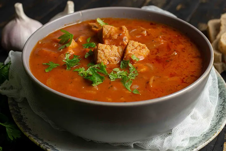 Vegan goulash soup