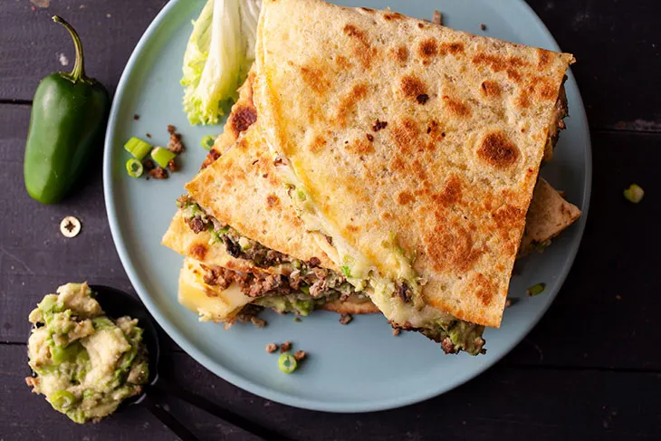 Ground Soy Quesadillas Vegan recipe