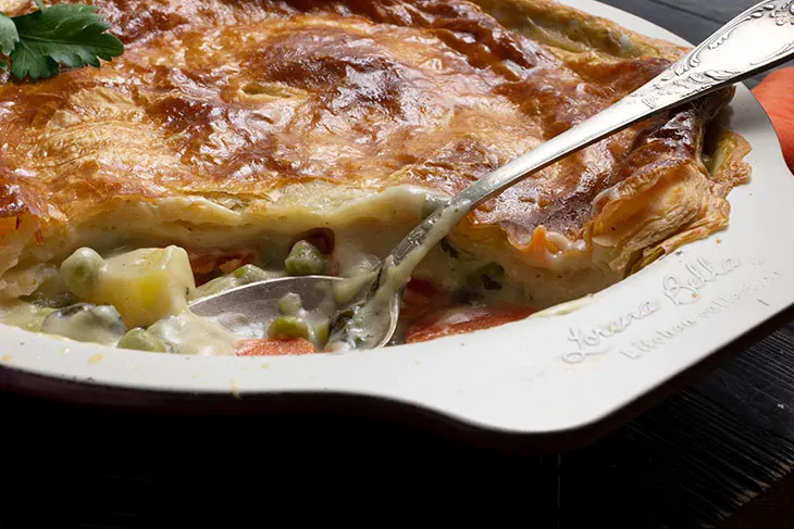 Vegetable pot pie vegan recipe