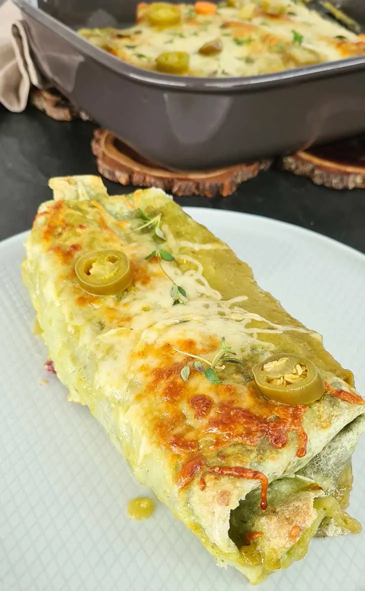 Enchiladas cu salsa verde la cuptor