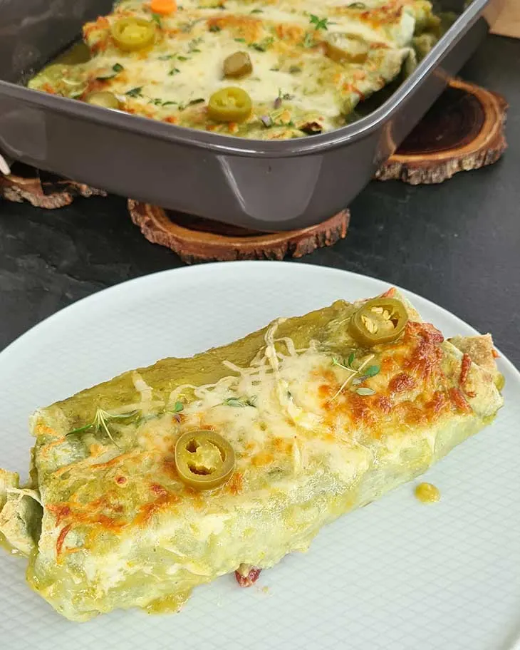 Enchiladas cu salsa verde reteta de post