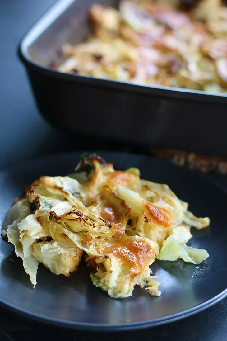 Cabbage Casserole with mozzarella