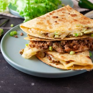 Ground Soy Quesadillas Mexican Vegan recipe