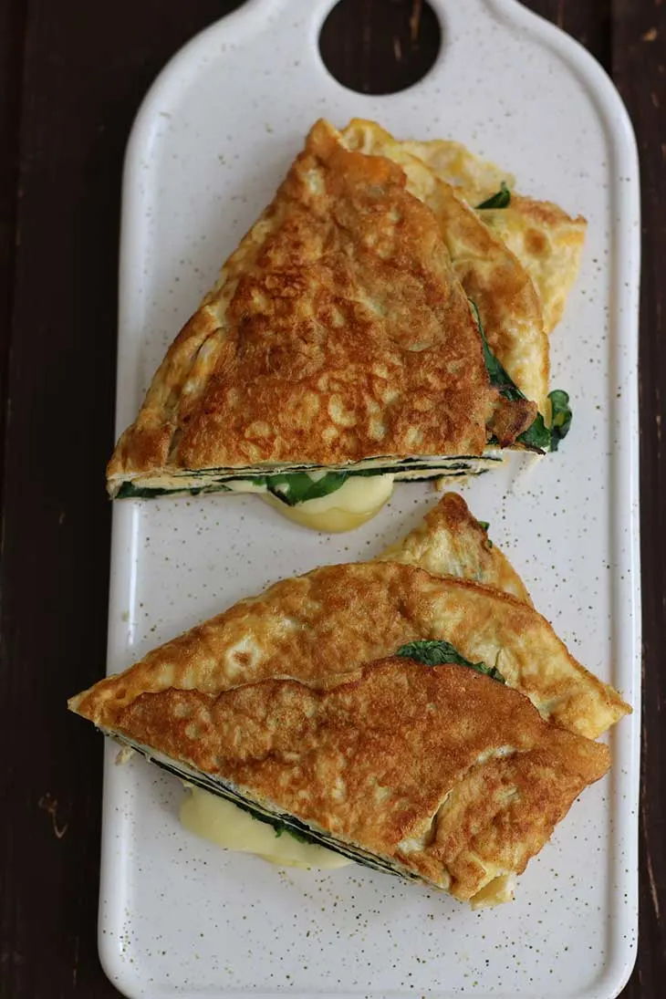 Keto Omelette Recipe with spinach