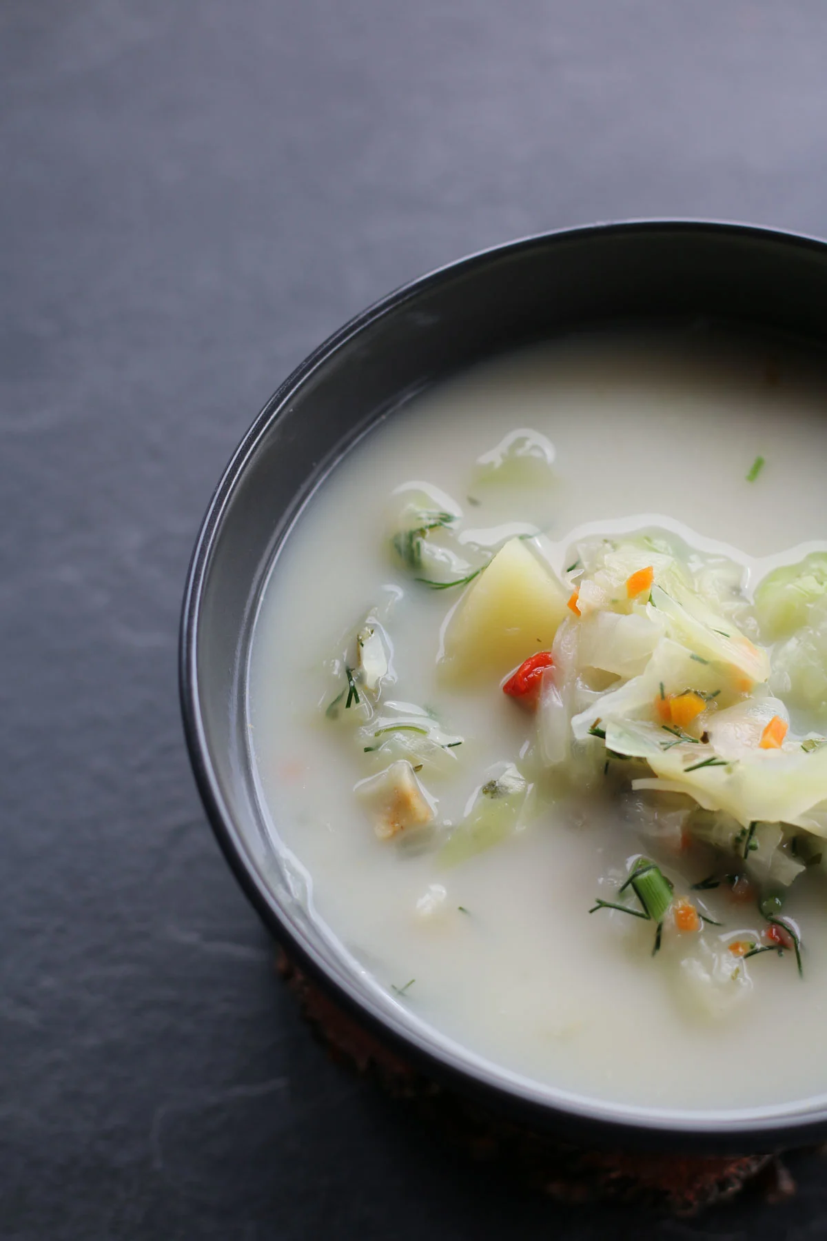 vegan Potato Cabbage Soup 