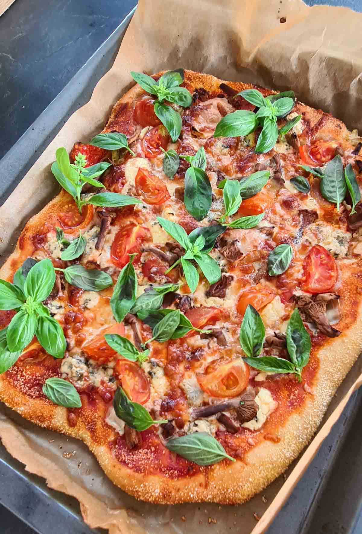 artichoke mushroom homemade pizza recipe