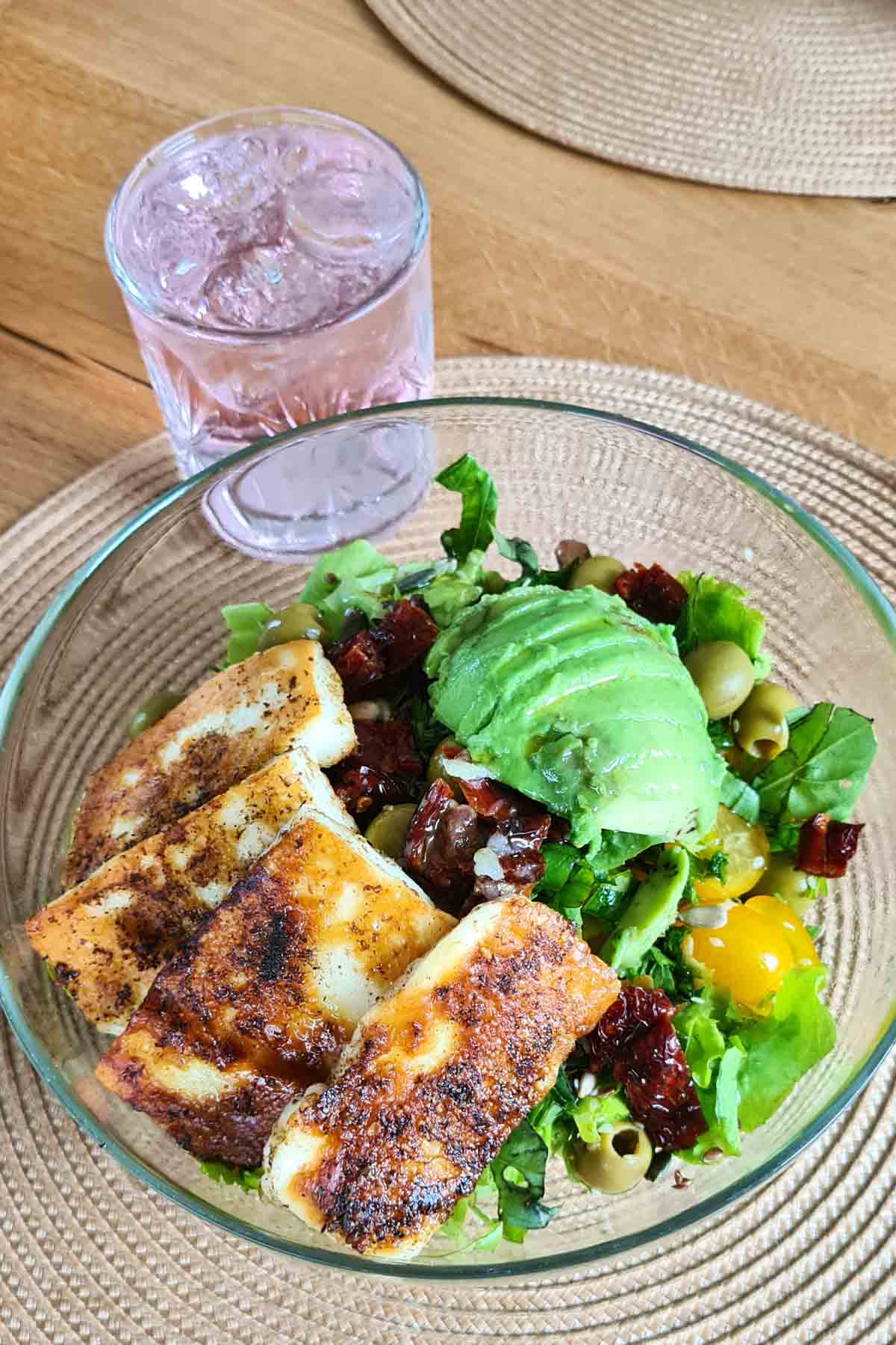 best grilled halloumi salad summer