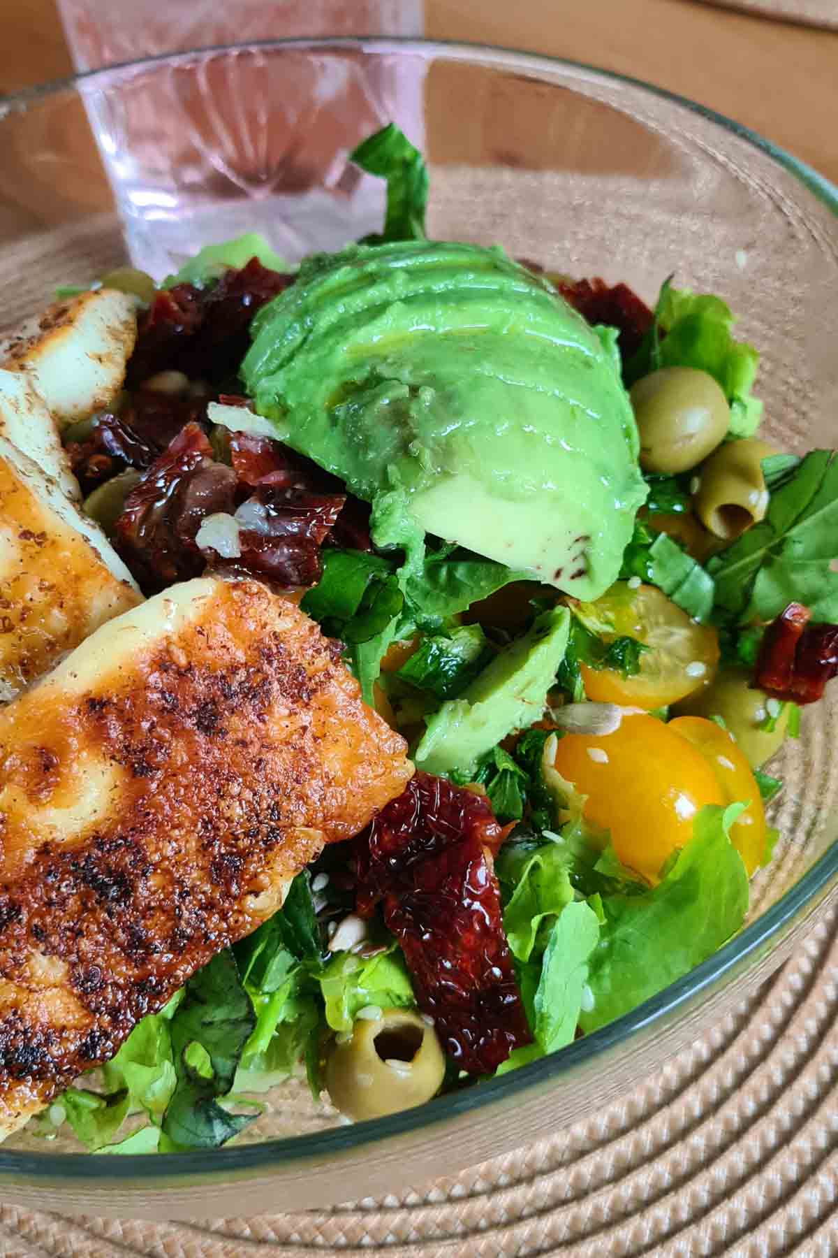 best grilled halloumi salad vegetarian recipe