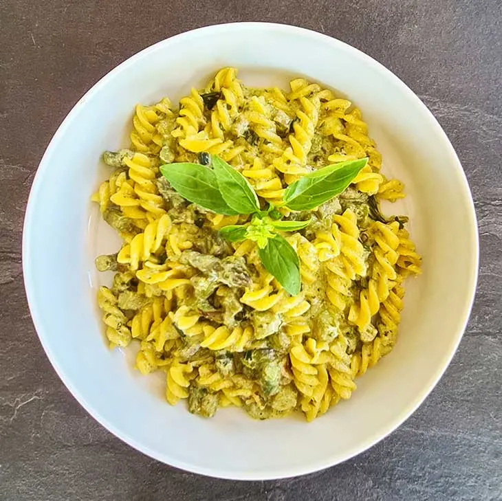 vegan asparagus pasta
