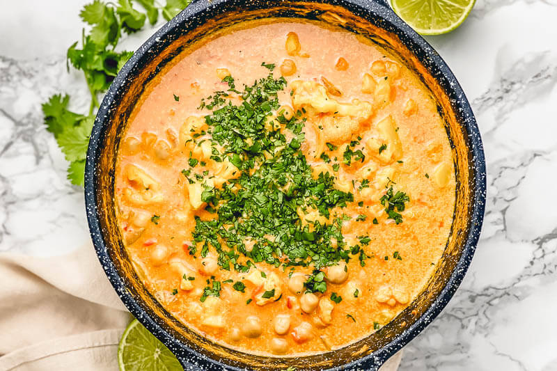 Chickpea and Cauliflower Coconut Curry