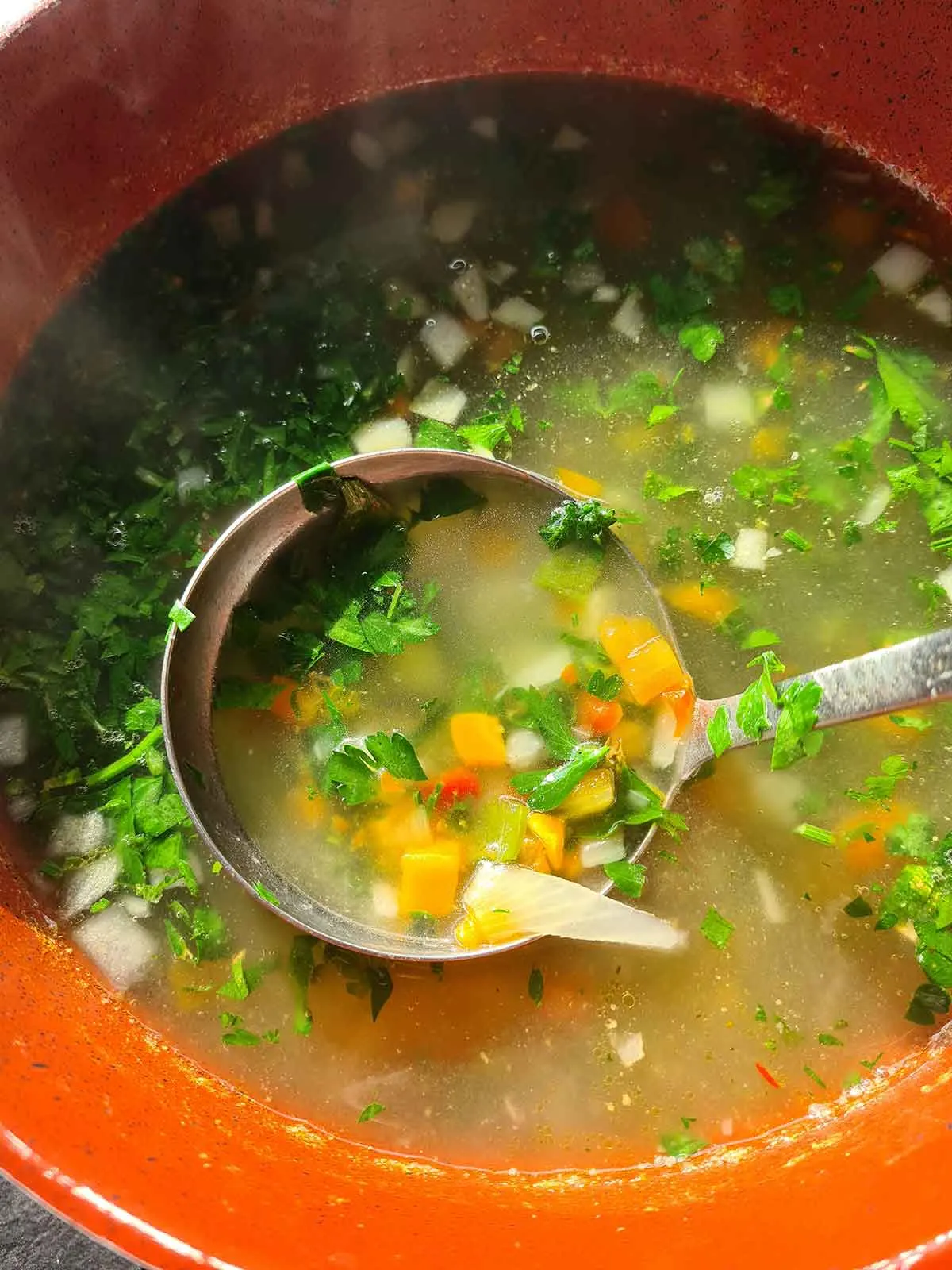 clear veggie soup