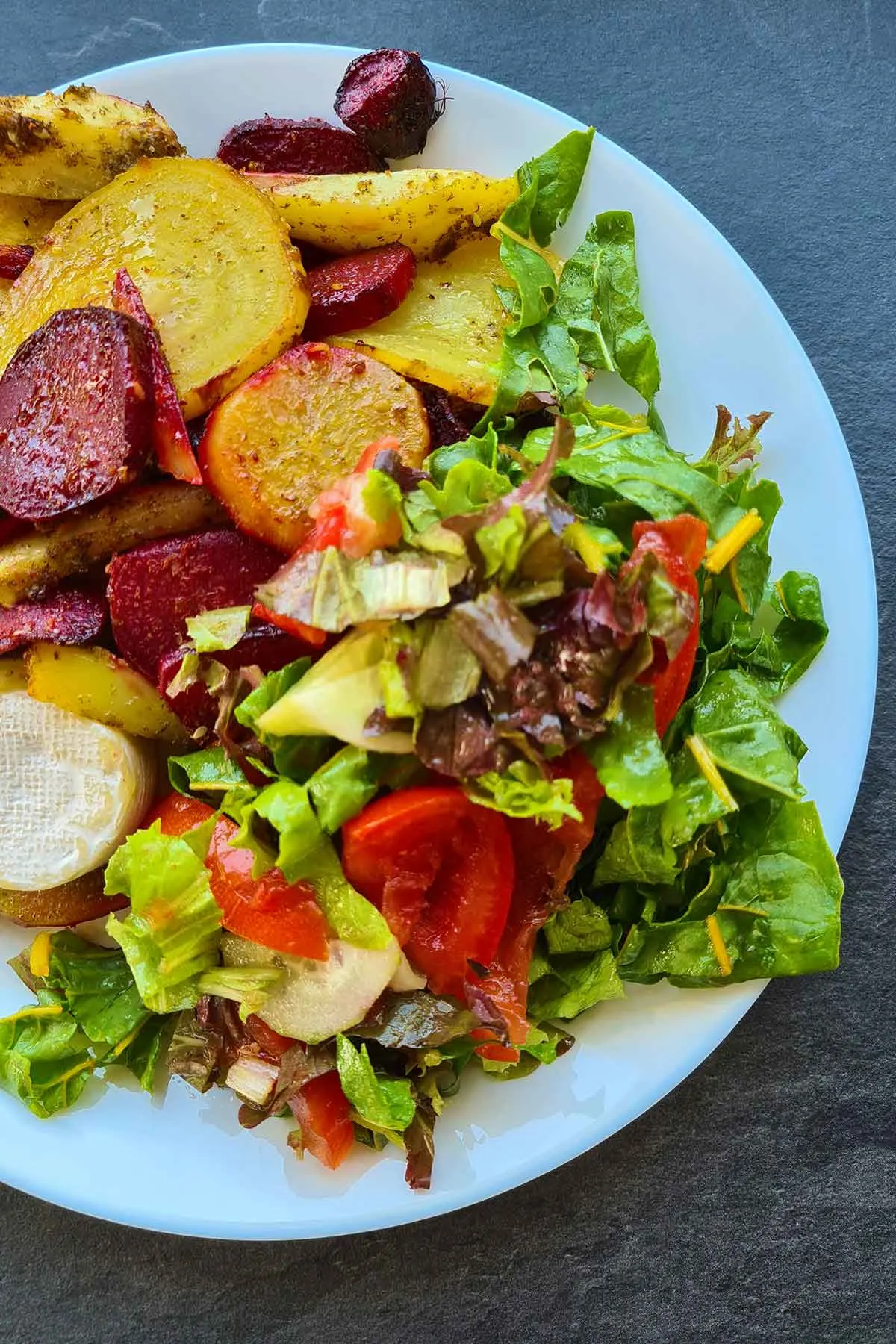 roasted beets with baked brie 