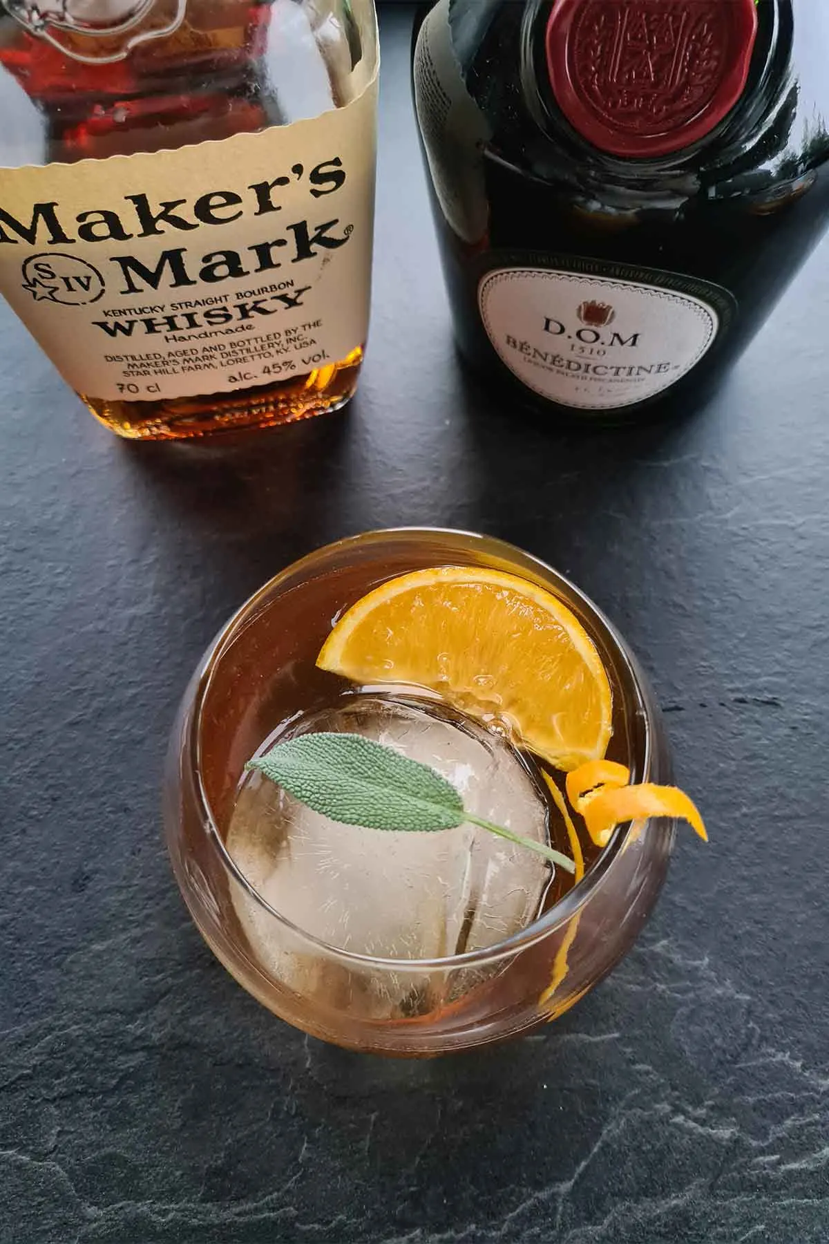 Winter-Spiced Herbal Bourbon on the Rocks