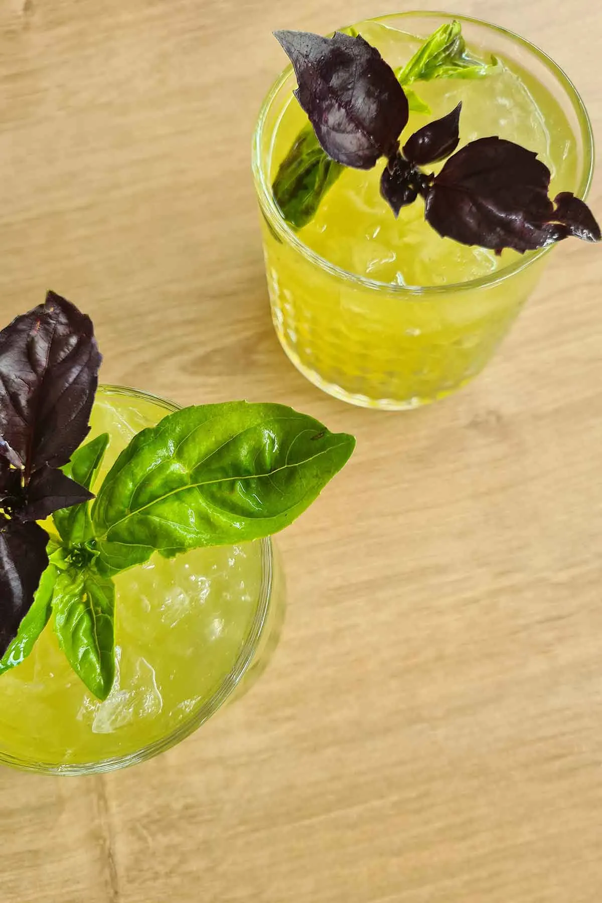 basil infused moscow mule cocktail