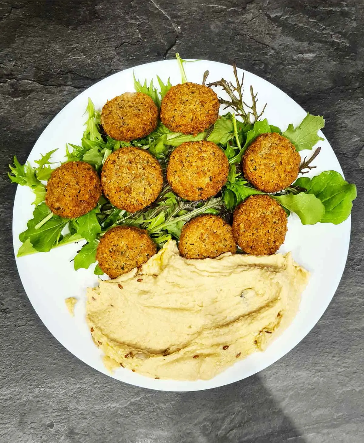 falafel and hummus