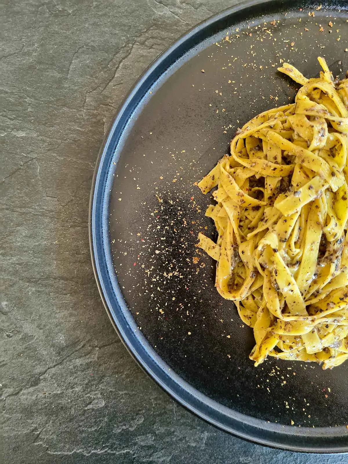 recipe Truffle Pasta with Homemade Truffle Mushroom salsa