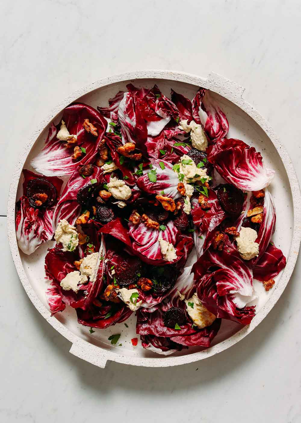 Radicchio Salad with Cashew Ricotta Dressing