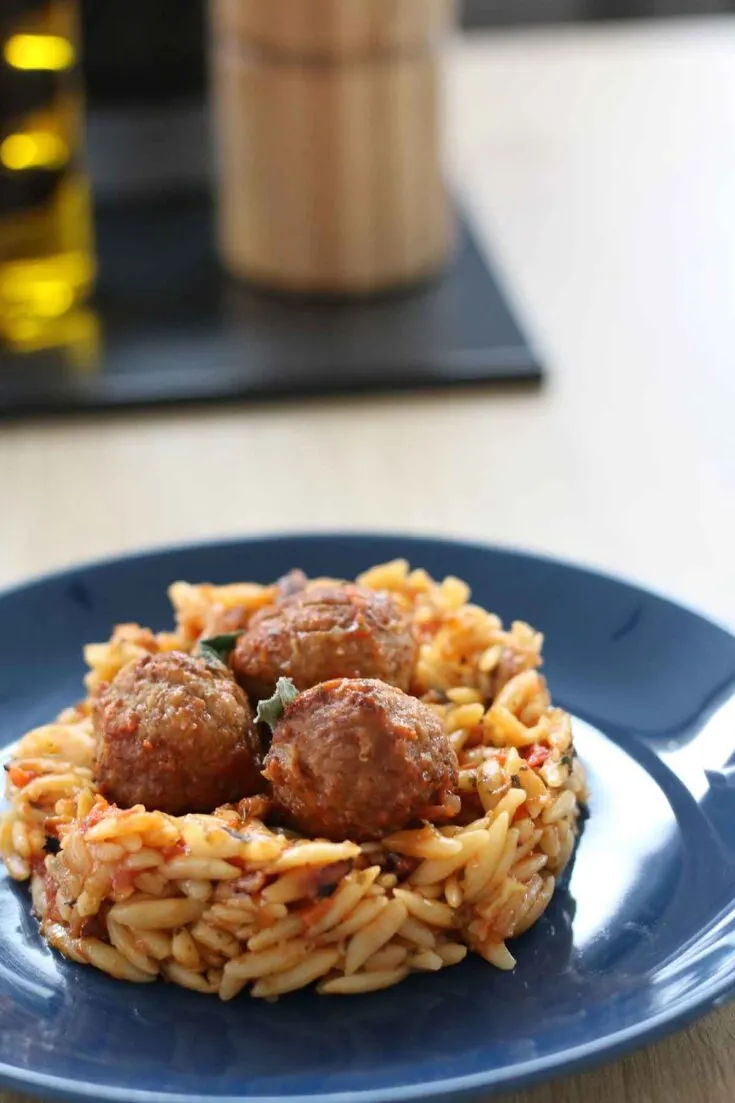 creamy orzo with veggie balls quick recipe orzo cremos cu chiftelute vegetale