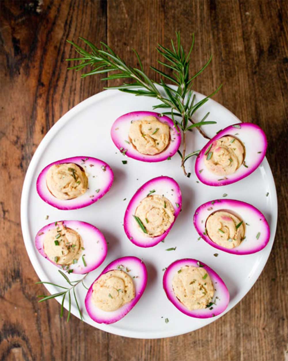 Beet-Pickled Deviled Eggs