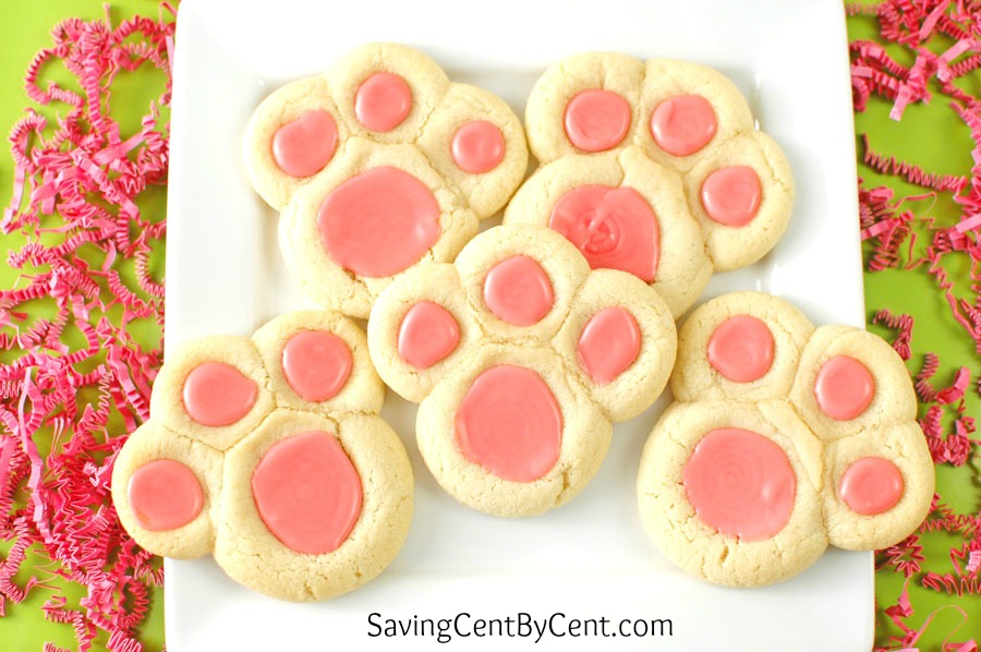 Bunny Paw Print Cookies