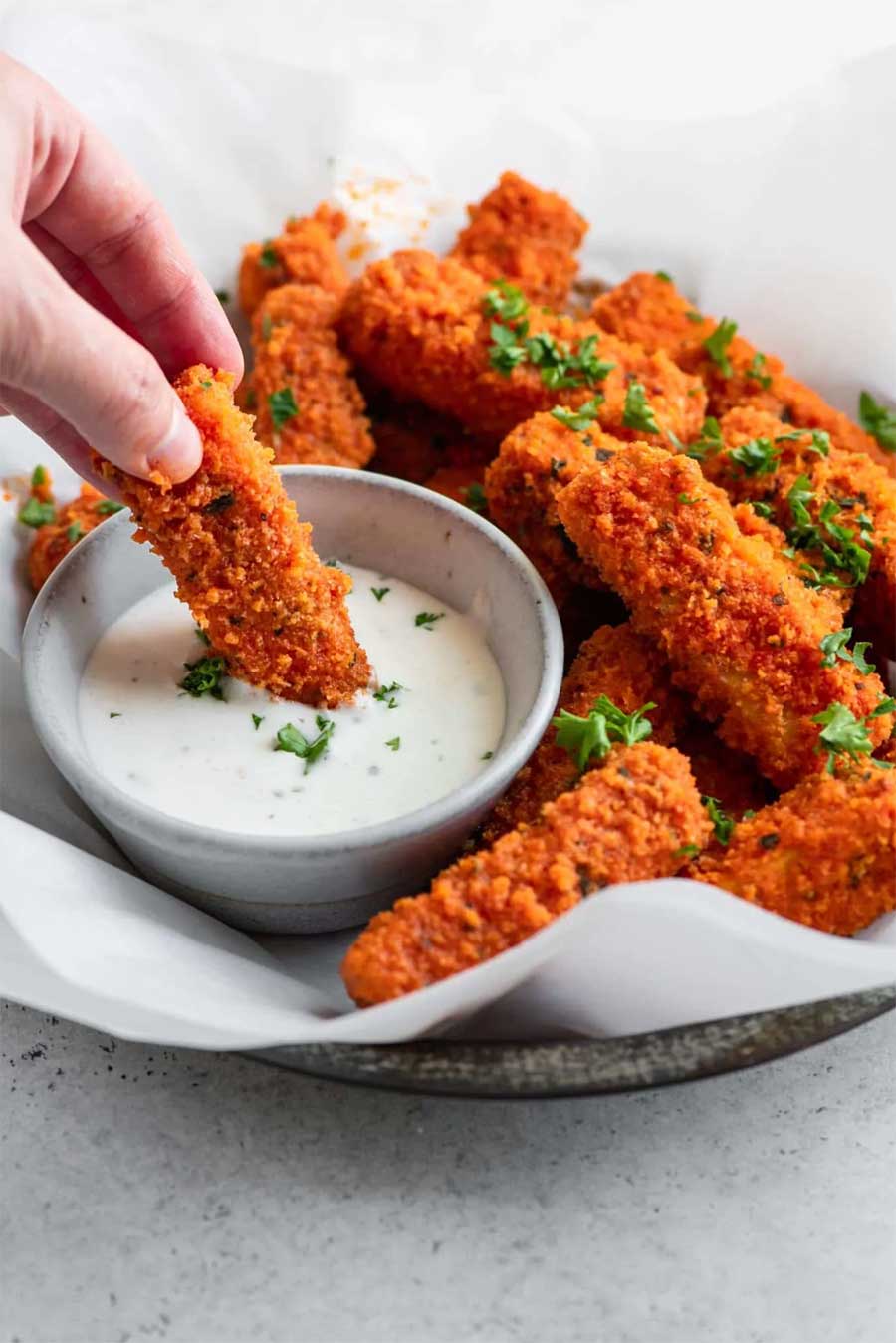 Crispy Baked Buffalo Tofu Wings