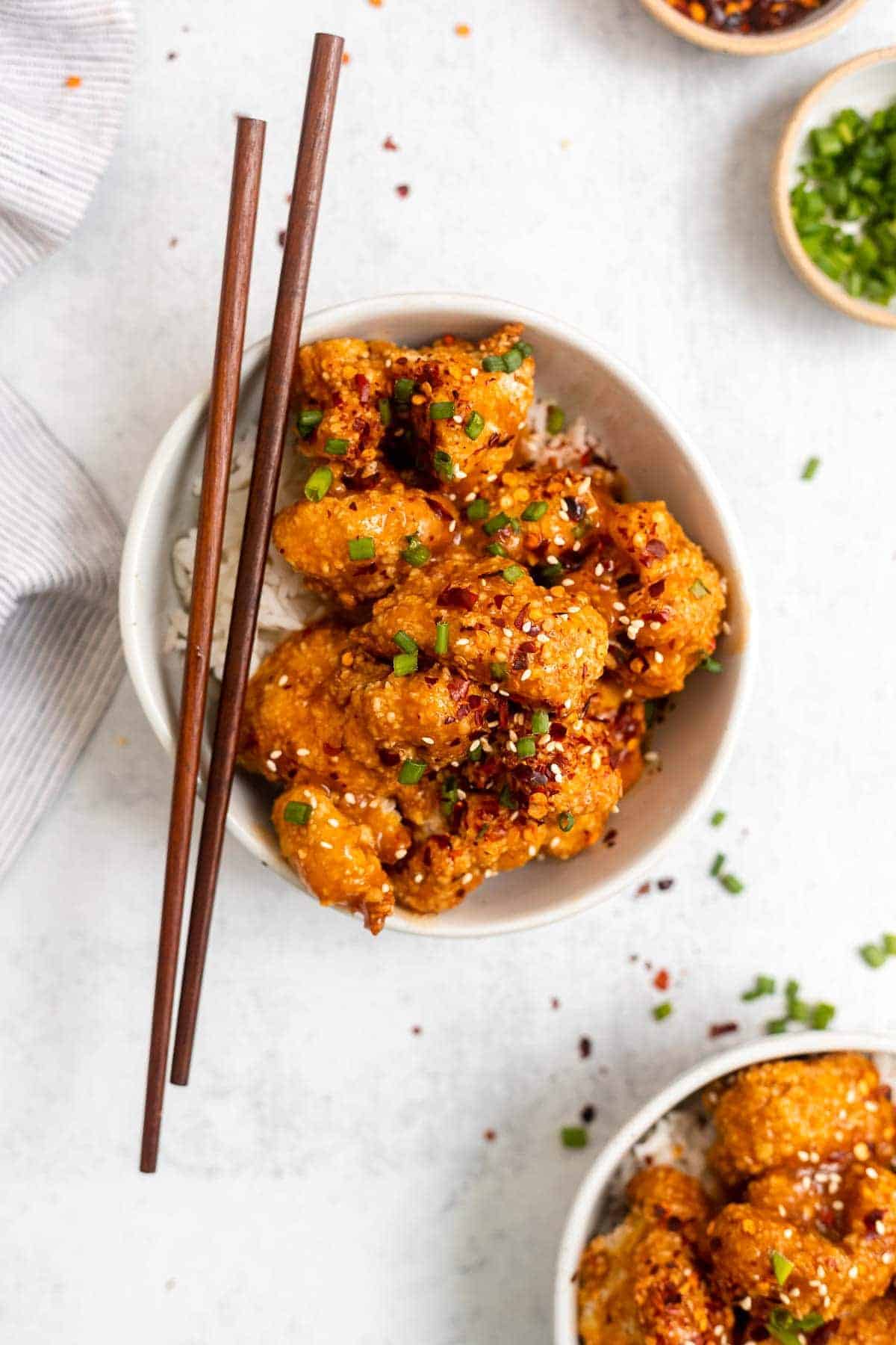 Crispy Baked Orange Cauliflower