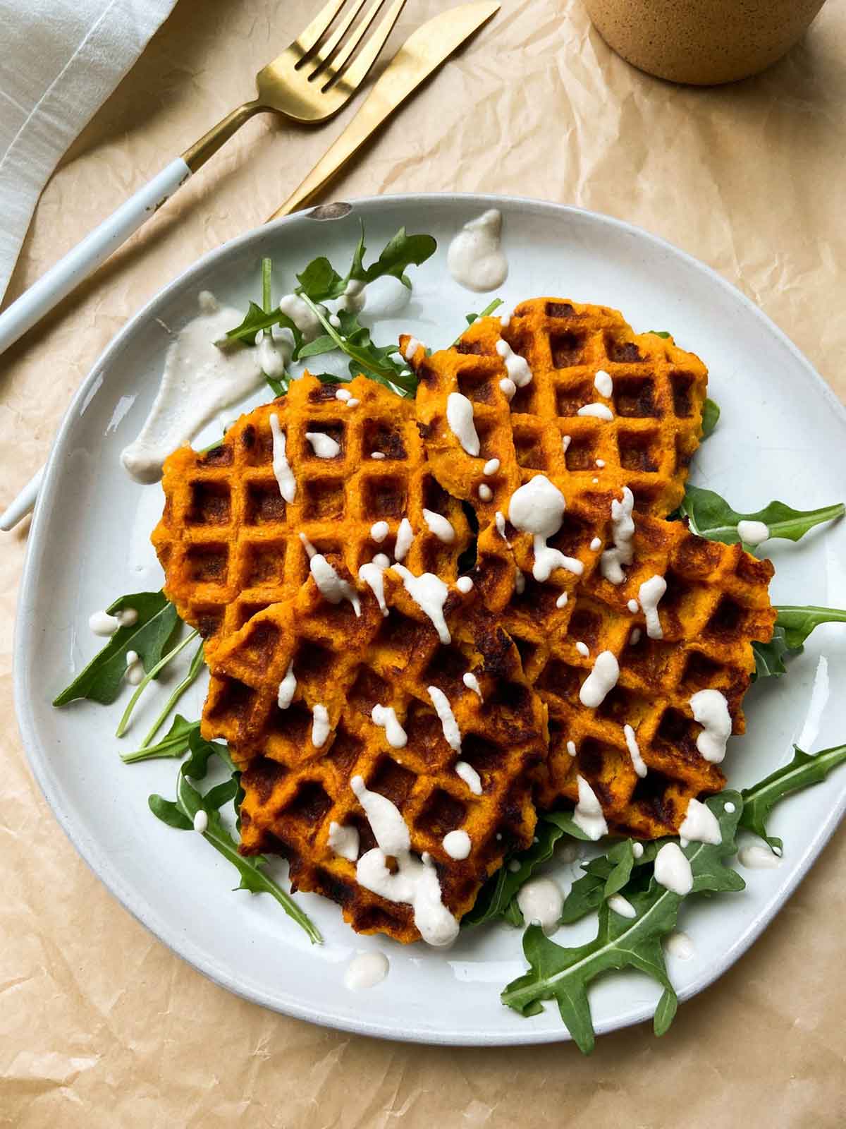 Savory Sweet Potato Waffles