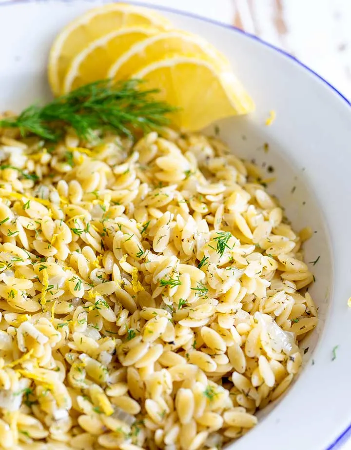 Greek Orzo with Lemon and Herbs