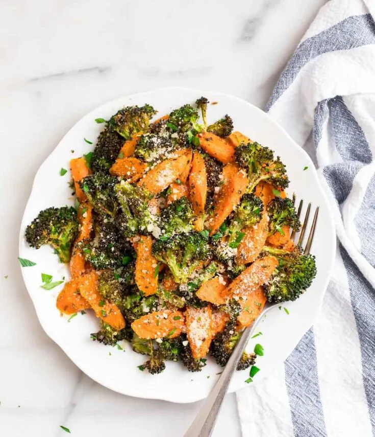 Roasted Broccoli and Carrots