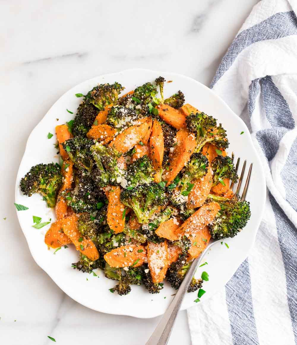 Roasted Broccoli and Carrots