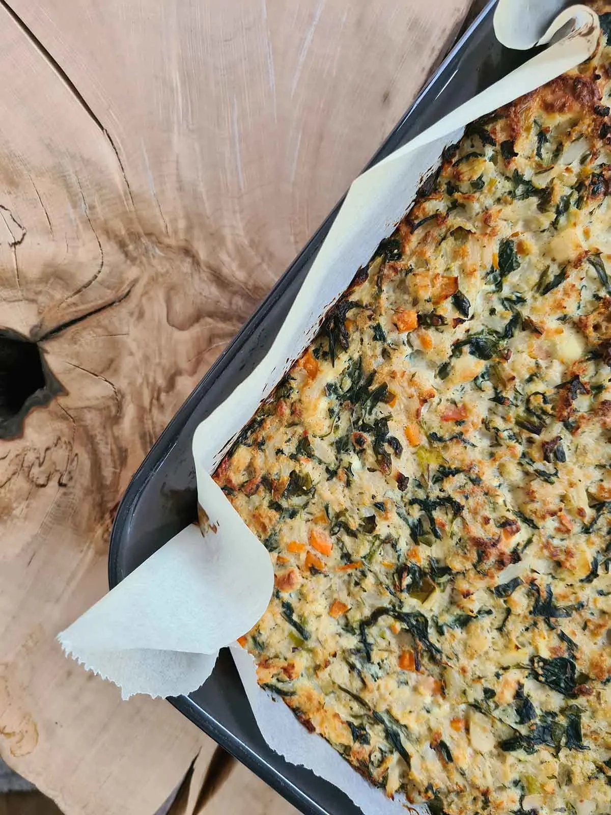 Spinach and Cauliflower Gratin casserole