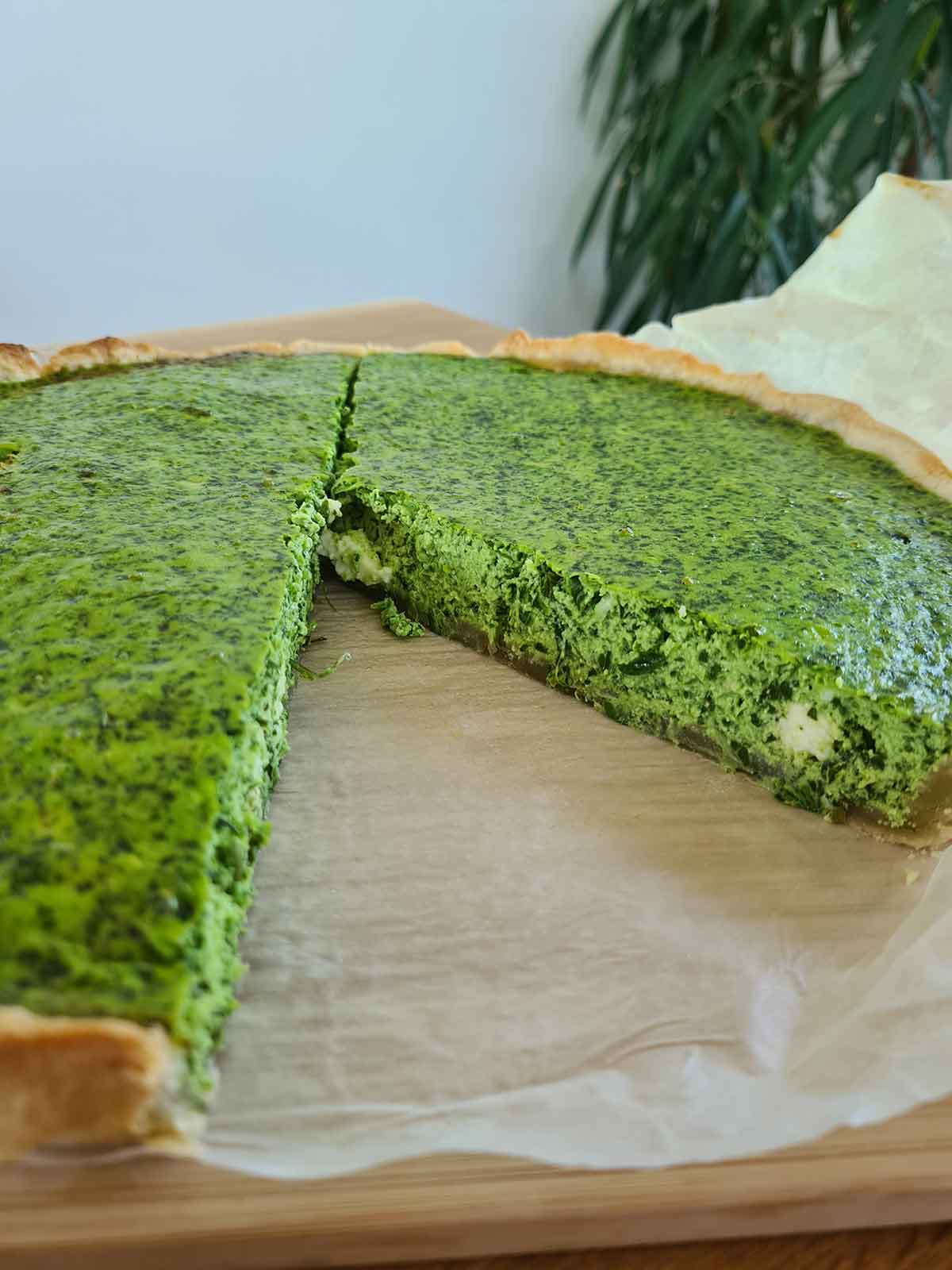healthy Ricotta Tart with Edible Weeds