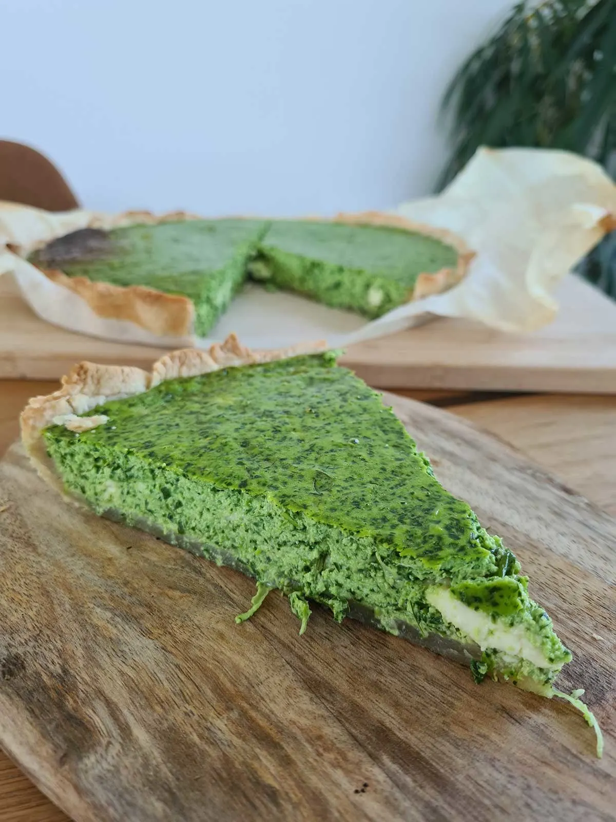 vegetarian Ricotta Tart with Edible Weeds