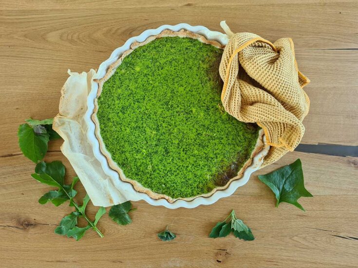 Spring Ricotta Tart with Edible Weeds recipe Tarta sarata cu ricotta si buruieni comestibile din gradina