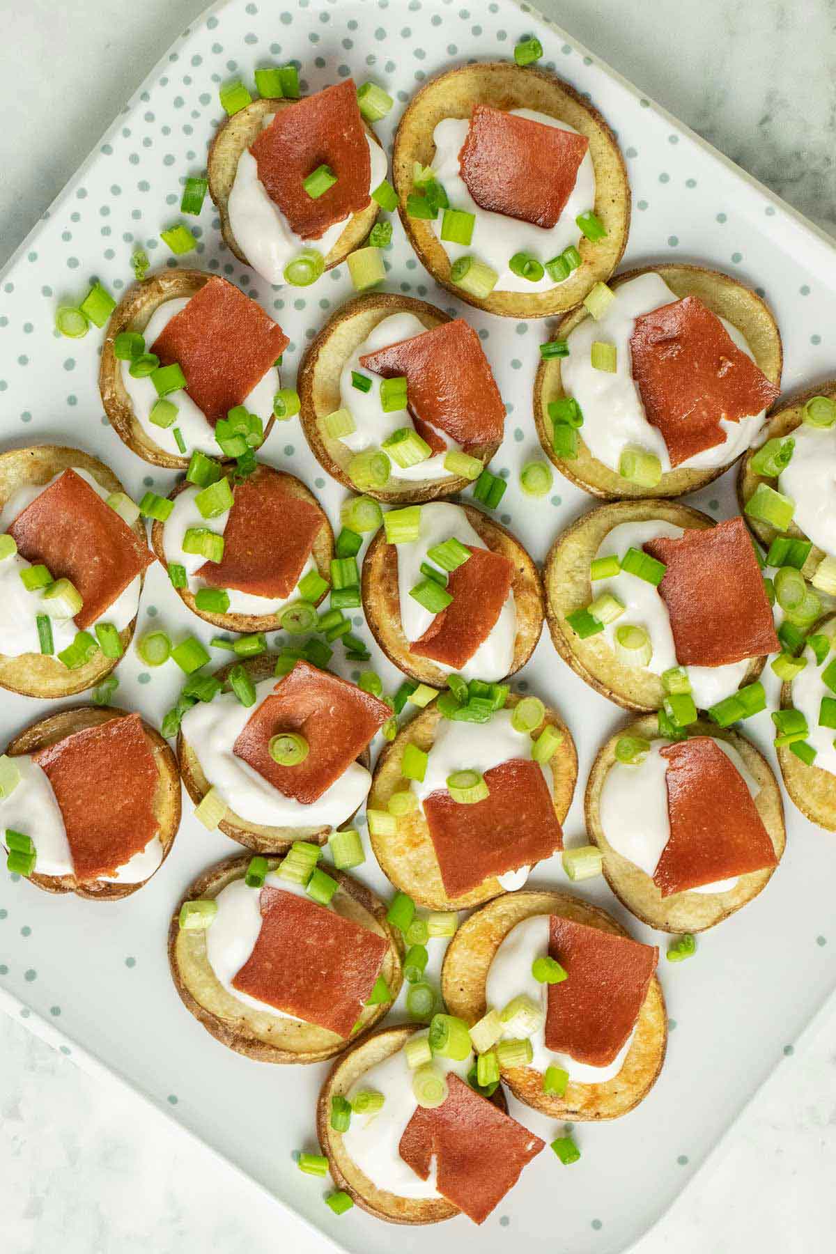 Vegan Mini Baked Potato Appetizer