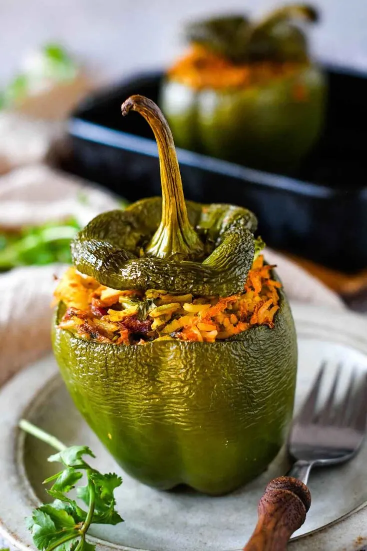 Vegetarian Curry Stuffed Peppers