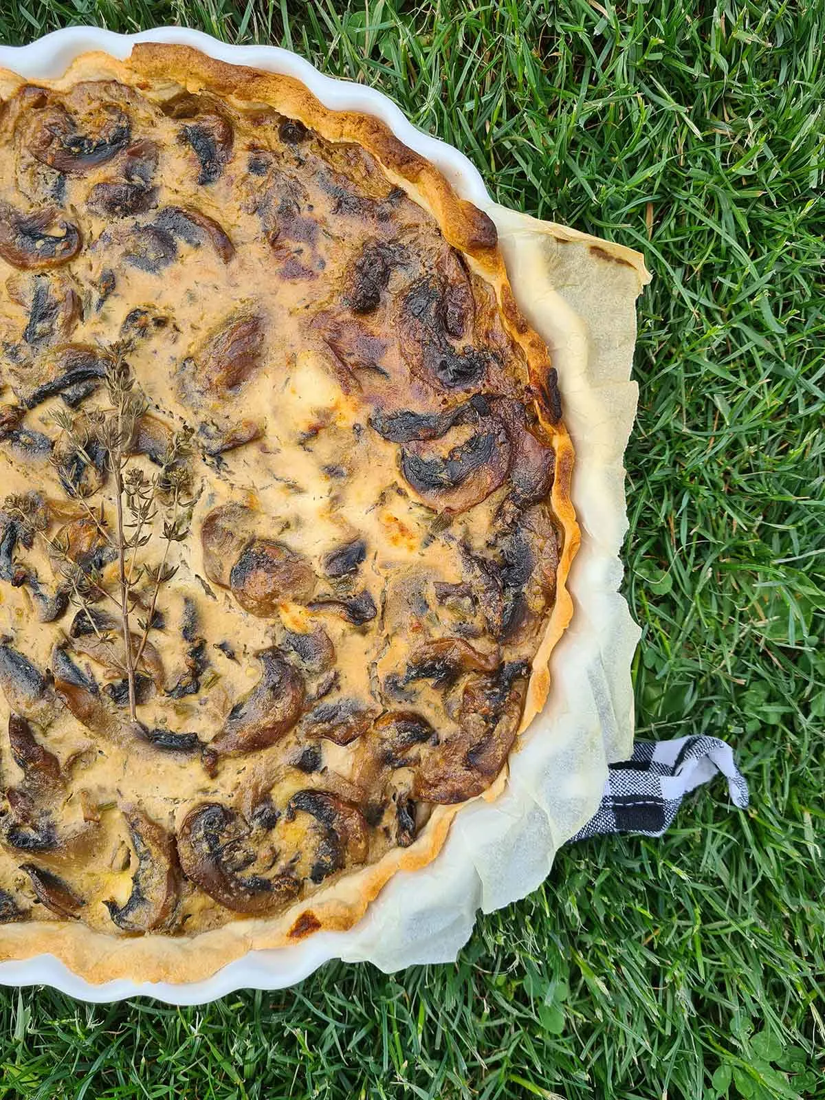 Mushroom Blue Cheese Tart vegetarian recipe