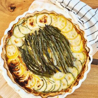 Zucchini Asparagus Galette Tarta sarata cu dovlecei si sparanghel felie