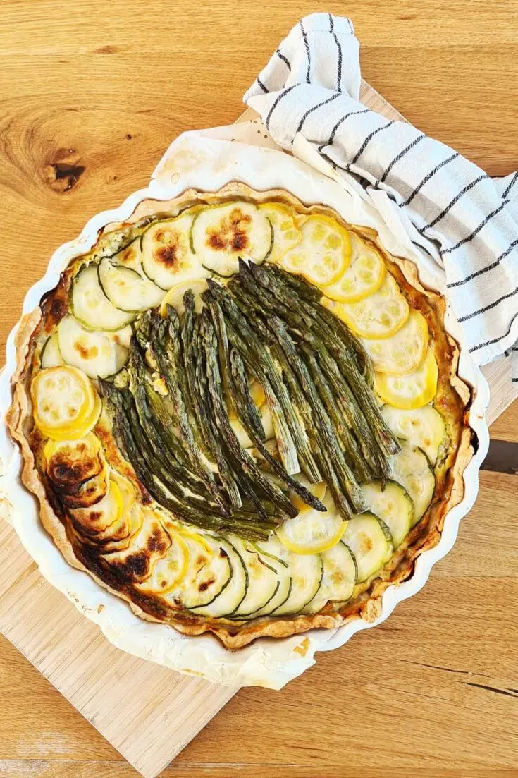 Zucchini Asparagus Galette Tarta sarata cu dovlecei si sparanghel felie