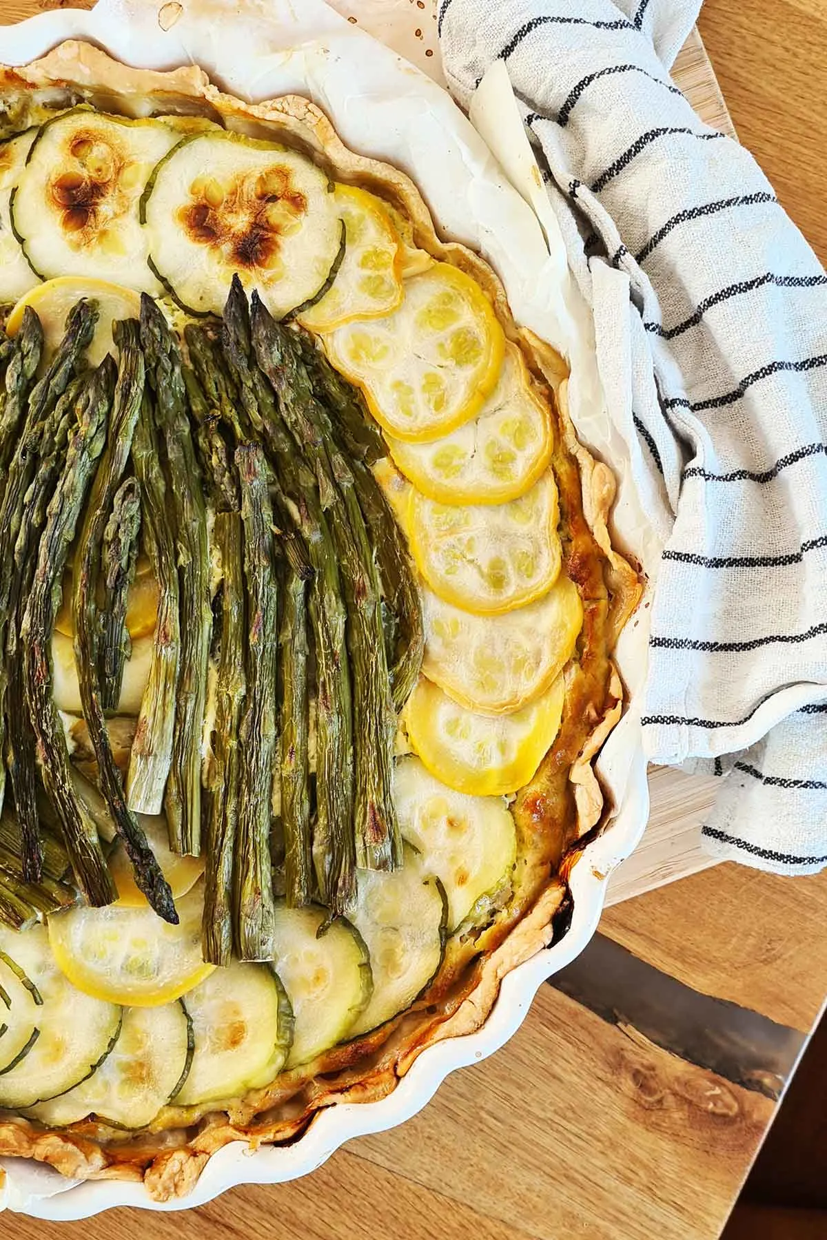 healthy Zucchini Asparagus tart