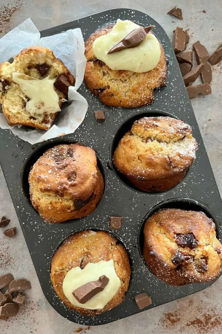 Chocolate Chunk Sourdough Muffins