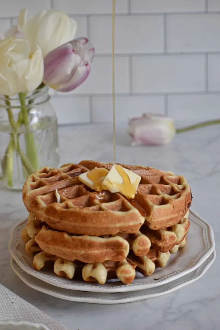 Light and Crisp Sourdough Waffles