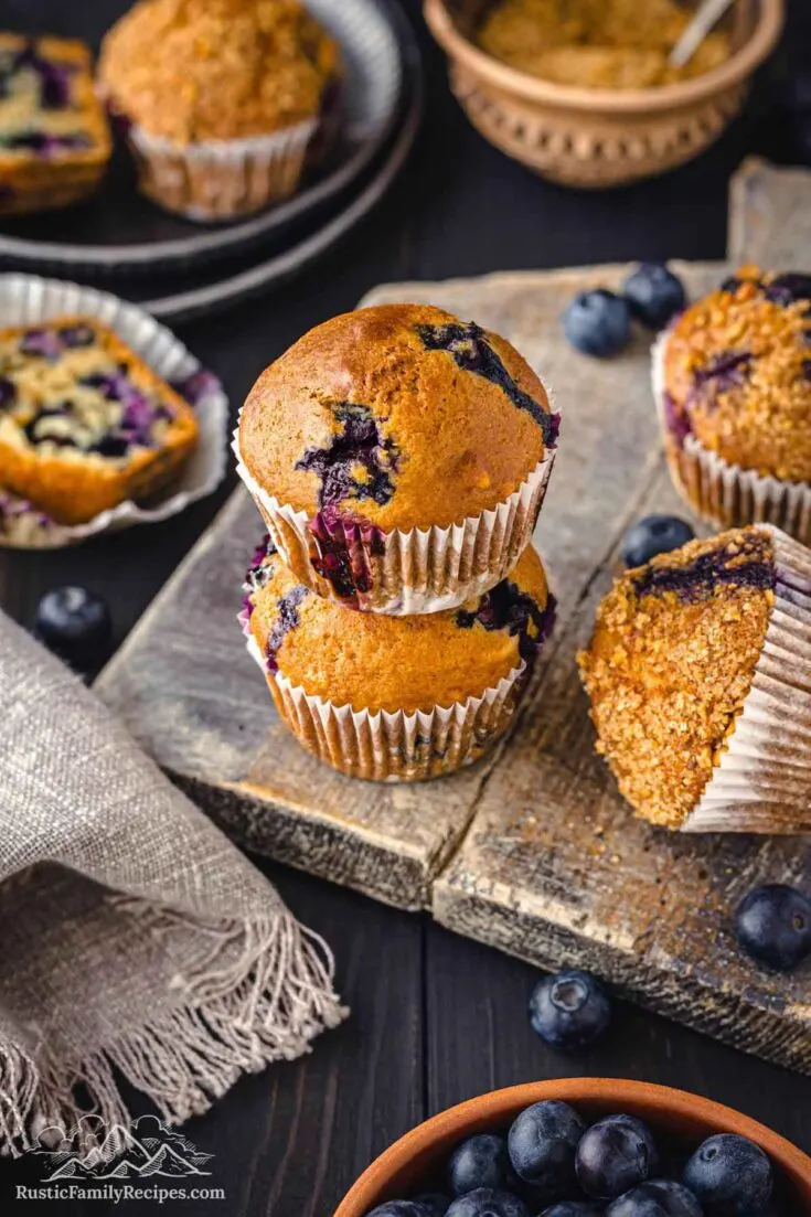 Sourdough Discard Blueberry Muffins