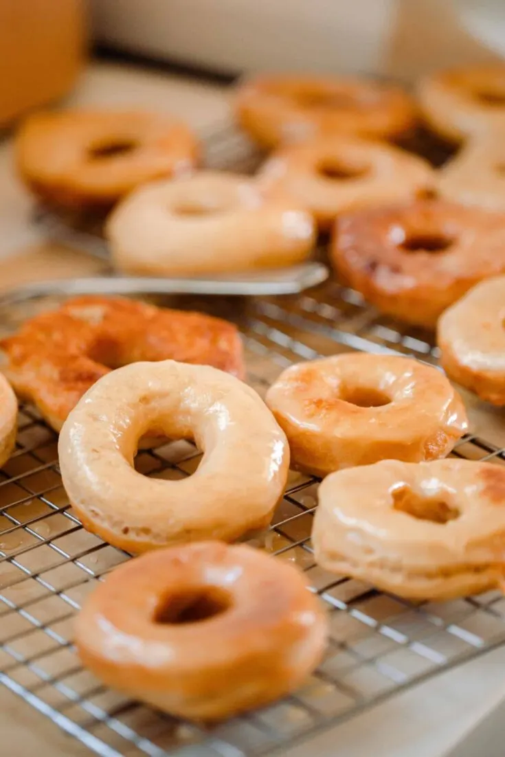 Sourdough Vanilla Glazed Donuts