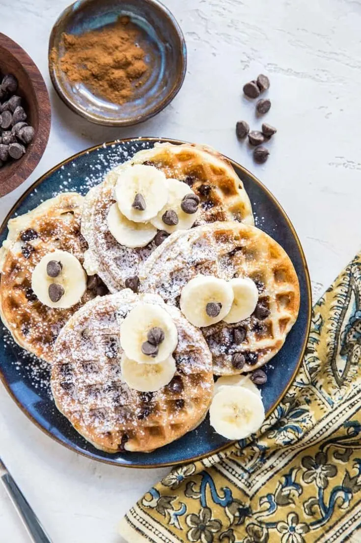 Chocolate Chip Sourdough Waffles